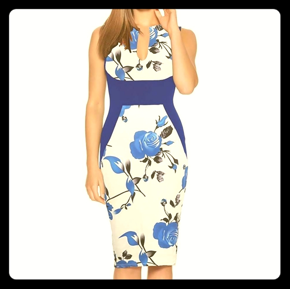 Blue Floral Dress